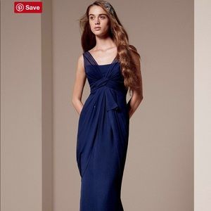 White by Vera Wang V Chiffon Dress